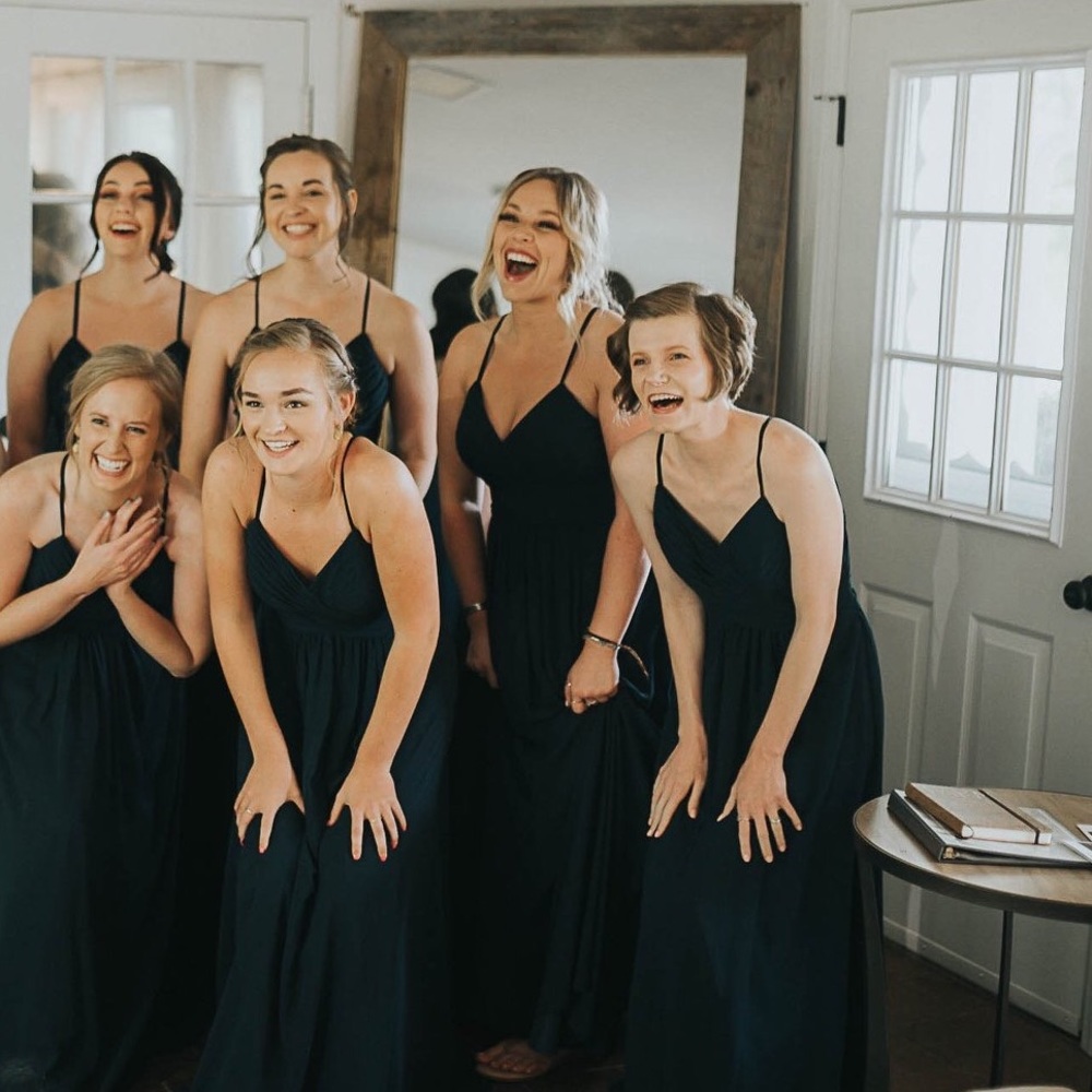Navy Blue Bridesmaid Dress - Picture 2 of 5